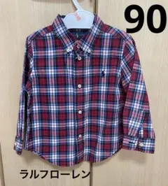 Ralph Lauren 24M ラルフローレン　チェックシャツ 長袖　90