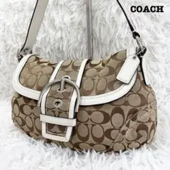 コーチ　ソーホー　ワンショルダー　シグネチャー　キャンバス　レザー　チャーム
