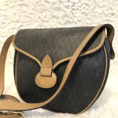 良品✨ディオール ショルダーバッグ ハニカム柄 PVC ロゴ 肩掛け ブラウン