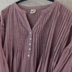 リネン100% 春カラー　ゼロハチマブ ピンタックワンピース可愛い♡