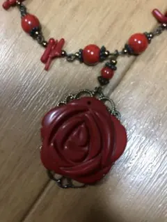 赤珊瑚 ネックレス ブレスレットセット チョーカー 薔薇1109K213 赤珊瑚 ネックレス ブレスレットセット チョーカー 薔薇1109K213.3