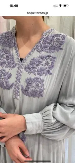 ヌキテパ　刺繍ワンピース未使用