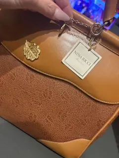 【新品】【希少ヴィンテージ】NINA RICCI ブラウンレザー ハンドバッグ