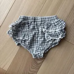 フリル付きチェック柄ブルマ　bebeholic Lサイズ　70 韓国子ども服