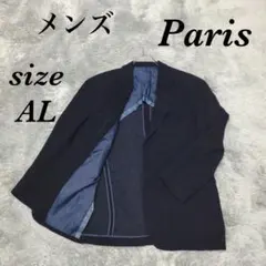 Paris（AL）テーラードジャケット 薄手 ボタン ポケット 無地 ネイビーのサムネイル