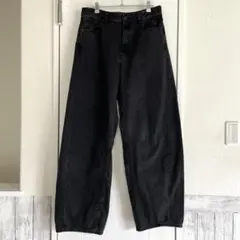 XLサイズ　バレルレッグジーンズ(丈長め81.0cm) カラー08 ダークグレー