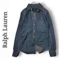 Ralph Lauren ラルフローレン デニム シャツ ポニー刺繍 XS