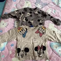2枚セットミッキーとフレンズ 長袖カットソー 100cm