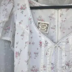 GUNNE SAX 花柄 半袖ロングワンピース