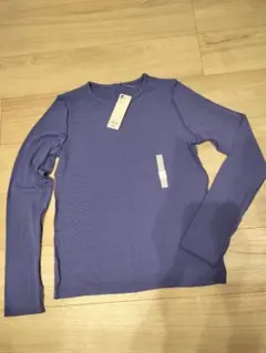 GU ソフトリブクルーネックT