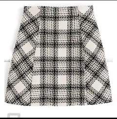 GRL インパン裏地付きチェック柄ツイードミニスカート ta088