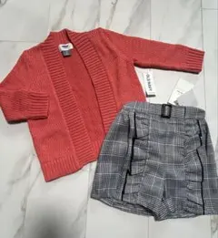 新品タグ付き　OLD NAVY カーディガン＆スカパンセット