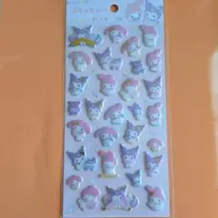 MY MELODY KUROMI ぷくっとシール ステッカー