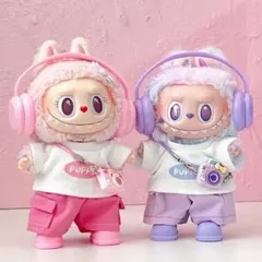 5点セット ラブブ パープル ぬいぐるみ服 ドール用 お出かけ ぬい服