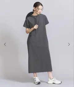 別注　THOUSAND MILE ショートスリーブワンピース　ダークグレー