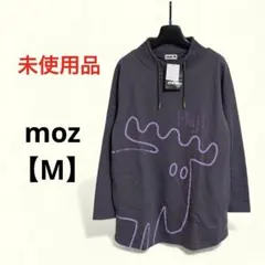 moz ヘラジカデザイン トレーナー　スウェット　チュニック　グレー　M