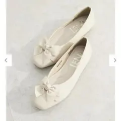 【新品】グリーンパークス　LENA リボンフラットパンプス　Lサイズ