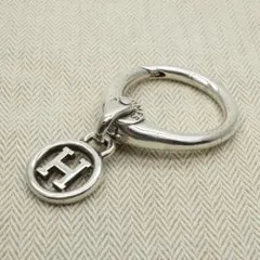 極希少HERMES C刻 ベースボールチャーム エルメス レザー キーホルダー