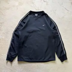 NIKE 00s フリース sweat THERMA FIT black　刺繍