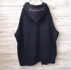 《希少》ハーレーダビッドソン☆パーカー 2XL デカロゴ ブラック