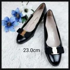Salvatore Ferragamo ヴァラリボン パンプス レザー 23.0