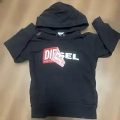 DIESEL ブラックパーカー フード付き