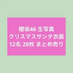 櫻坂46 2024年 クリスマスサンタ衣装 生写真 まとめ売り