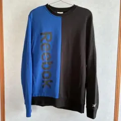 Reebok リーボック バイカラー スウェット トレーナー ブルー×ブラック