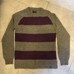 STUSSY 00s ストゥーシー ボーダー ニット ラグラン Sサイズのサムネイル