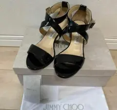 JIMMY CHOO ジミーチュウ サンダル ブラック37サイズ