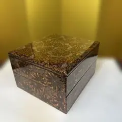漆器 重箱 菊文様 蒔絵 伝統工芸品 アンティーク
