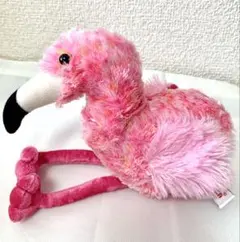 【洗浄済】AURORA フラミンゴ ぬいぐるみ キーホルダー ピンクのサムネイル