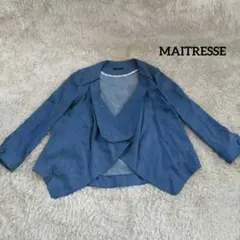 MAITRESSE メトリーゼ デニム風オープンフロントジャケット 9号のサムネイル