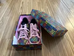 グッチサイケデリック、ハイカットスニーカー新品未使用25センチ、イタリー製 グッチサイケデリック、ハイカットスニーカー新品未使用25センチ