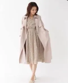 【新品未使用】バックギャザーサテントレンチコート　 AG by aquagirlのサムネイル