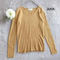 アズール AZUL 長袖トップス XS 小さめ マスタード Vネック