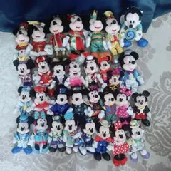 ミッキー　ミニー　ぬいぐるみバッジ　セット売り