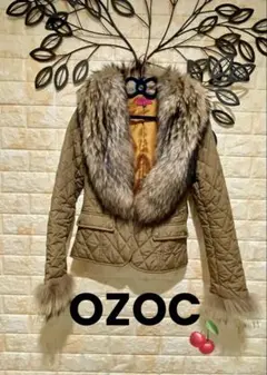 超美品‼️ファー付きカーキキルティングジャケット