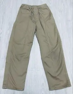 無印良品 ベージュ ロングパンツ ウエストゴム 後ろポケット付き