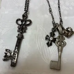 鍵モチーフ ネックレス 2点セット