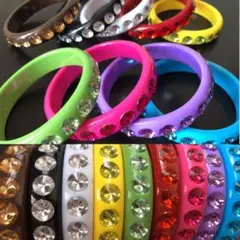 LA ラインストーン ブレスレット 2点セット