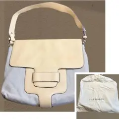 美品✨ティラマーチ ワンショルダーバッグ　保存袋付　レザー×キャンバス　多収納のサムネイル