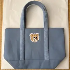 FEILER オールドテディワッペントートバッグ ライトブルー