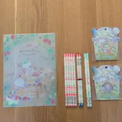☆Blooming Clover　かわいい下敷き　鉛筆赤鉛筆　シール　まとめて