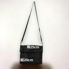 大島紬リメイク、花柄ショルダーバッグ ブラック