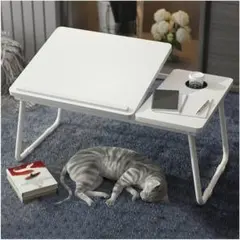 102105 新品【折りたたみテーブル 幅55×奥行32×高さ25ベッドテーブル