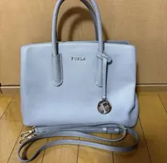 FURLA グレー ハンドバッグ　ショルダーバッグのサムネイル