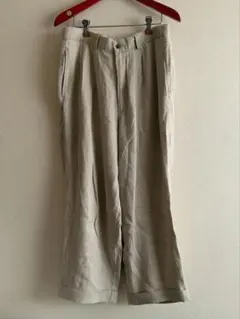 む*ー様 90s 00s オールド GAP ベージュ リネン ワイド パンツ スのサムネイル