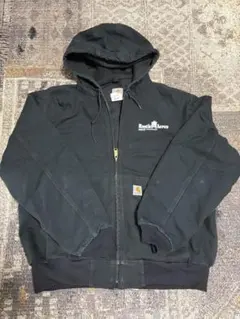 Carhartt ダック地 フード付きジャケット ブラック　USA製　希少品のサムネイル