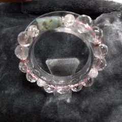 【天然石】モルガナイト×ラリマーブレスレット11mm内径16